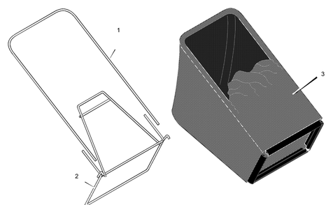 Bag Assembly Diagram and Parts List for 229630X8A 2001 Briggs and Stratton Lawn Mower